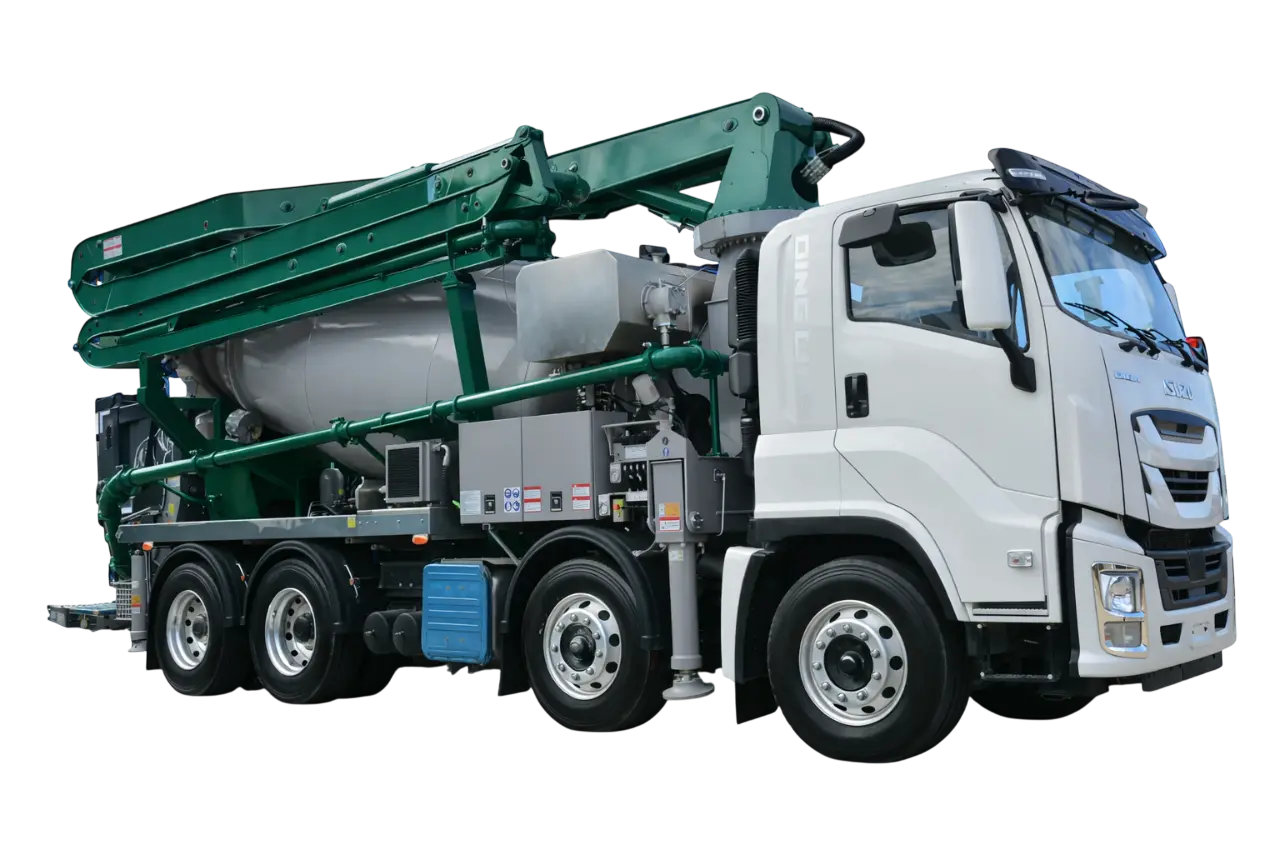 АБС+АБН ISUZU 8х4, стрела 33 м, бочка 10 м3