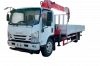 Бортовой грузовик ISUZU 4x2 дв 139kw гп 6 тонн c кму WANBANG SQS125 гп 5т, 4 секции, стрела 9,4м, кузов 6200x2450x550 колёса 8.25R20 с ямобуром корзиной