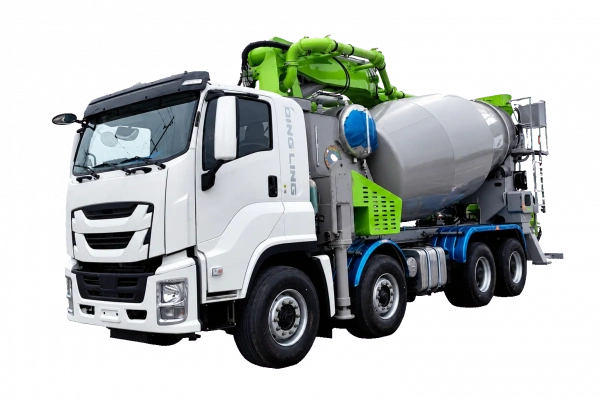 Автобетоносмеситель на шасси ISUZU 8x4 дв 309 Kw, бочка 9м3 с распределительной стрелой 28м и насосом