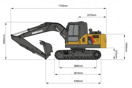 Гусеничный экскаватор WE150E2 купить c быстрой доставкой от компании Motorium в Уфе