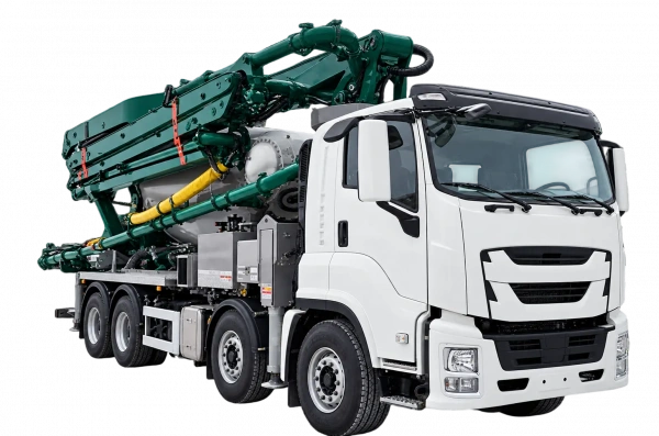 Автобетоносмеситель на шасси ISUZU 8x4 дв 309 Kw, бочка 9м3 с распределительной стрелой 33м и насосом