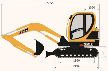 Гусеничный экскаватор  YC60 купить c быстрой доставкой от компании Motorium в Уфе