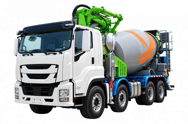 Автобетоносмеситель на шасси ISUZU 8x4 дв 338 Kw, бочка 9м3 с распределительной стрелой 36м и насосом