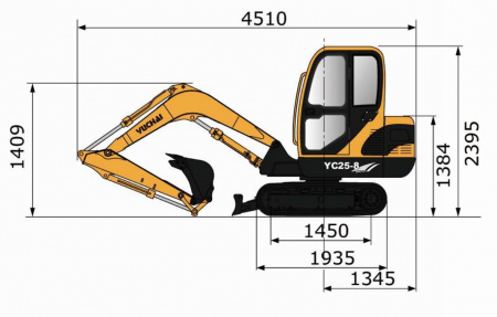 Гусеничный экскаватор YC 25-8 купить c быстрой доставкой от компании Motorium в Уфе